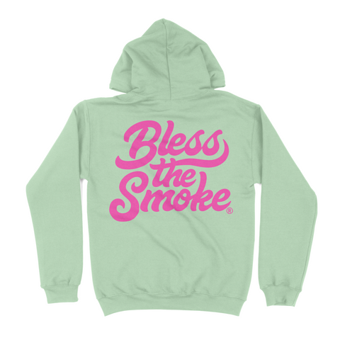 Mint Green Bless The Smoke Hoodie